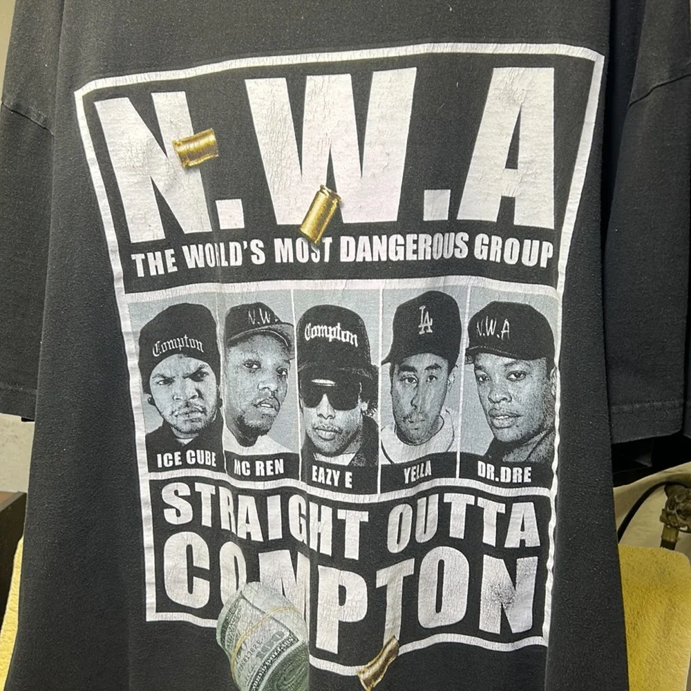 Vintage 90’s Flying Horse NWA T-Shirt Size 5 XL - Picture 6 of 6